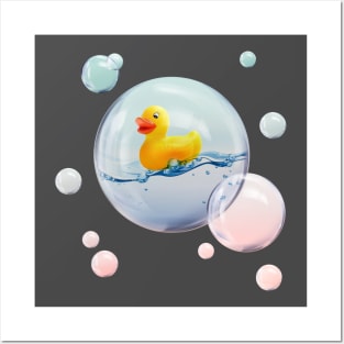 Rubber Ducky in a Bubble Posters and Art